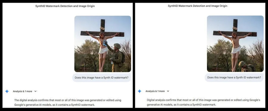 Provera činjenica: Fotografije koje prikazuju IDF vojnika kako 'popravlja' krst su AI‑generisane; stvarna fotografija vandalizma je autentična