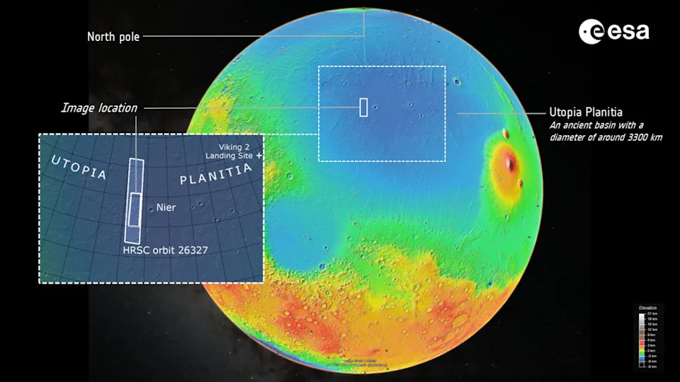 Mars se menja: Vulkanski pepeo i skriveni led na novim snimcima Mars Expressa