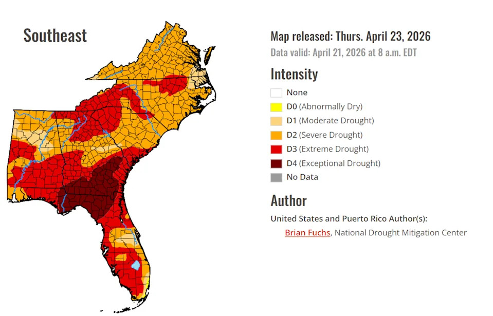 Why The Southeast Is Burning — Drought, A Stubborn Ridge And Dry Fuels Are Fueling Wildfires