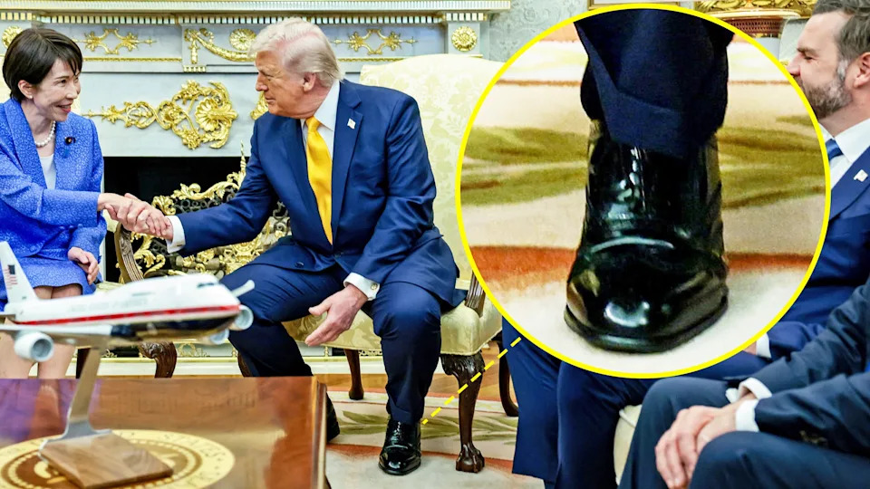 Photos Capture President Trump’s Swollen Ankles During Oval Office Meeting With King Charles III