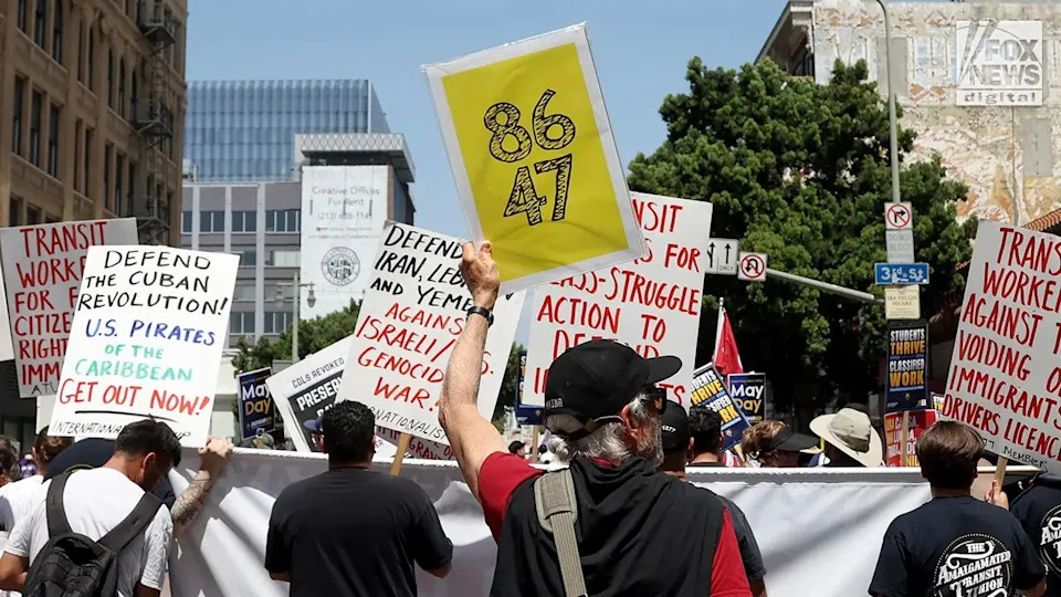 “86 47” Slogan Reappears at May Day Protests as Comey’s Instagram Post Sparks DOJ Indictment