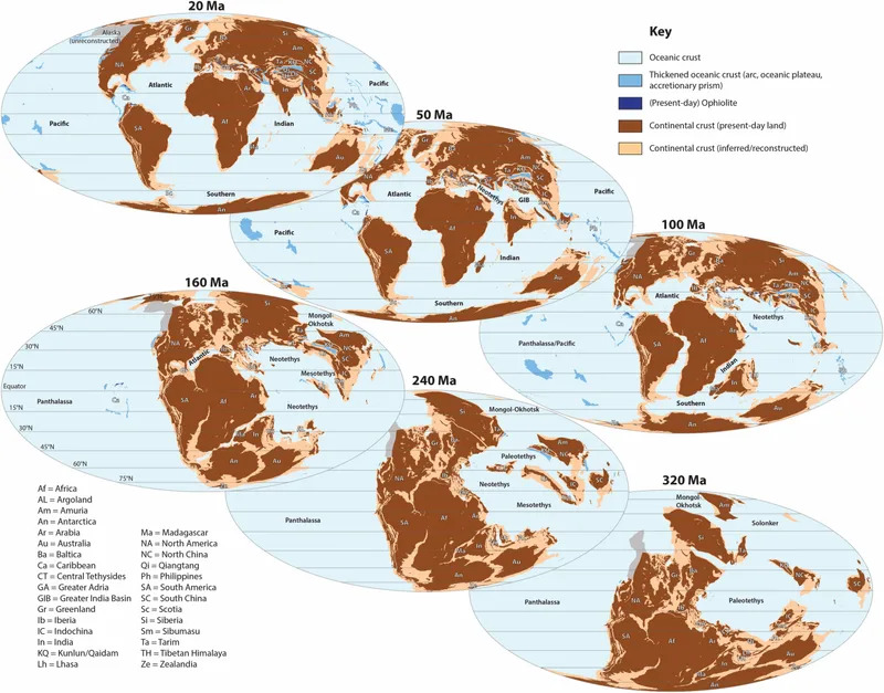 Paleolatitude.org — Track Lost Continents and Plate Journeys Over 320 Million Years