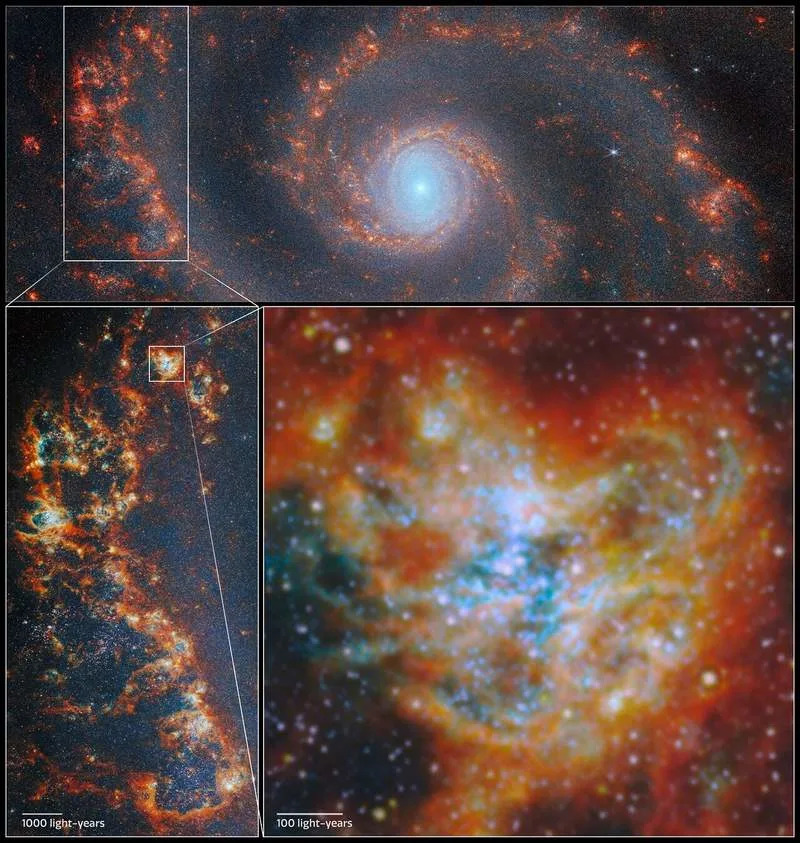 Hubble i JWST pokazuju: Masivniji zvezdani skupovi brže izranjaju iz natalnih oblaka