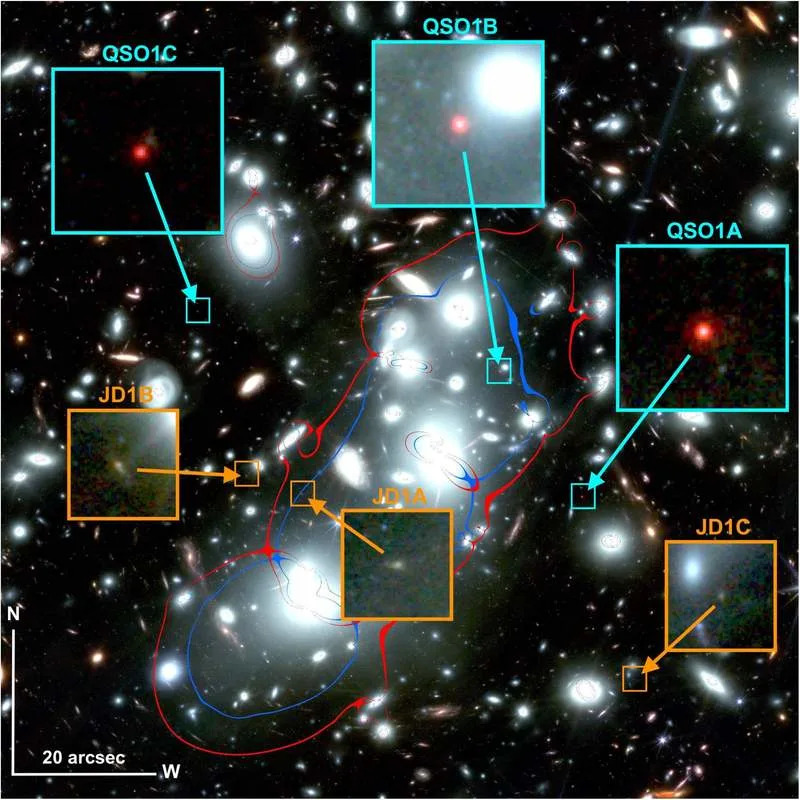 Ogromna crna rupa iz ranog univerzuma zbunjuje astronome — mogu li primordialne crne rupe objasniti Abell 2744–QSO1?