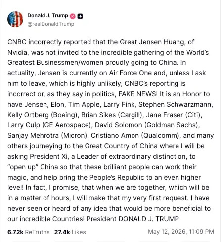 James Carville Calls Trump’s China Visit a “Big Grift,” Says Trip Is About Personal Profit