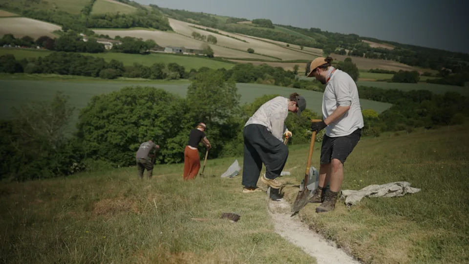 Cerne Abbas Giant Gets Major Rechalking as Wetter Weather Fades Its Chalk Outline