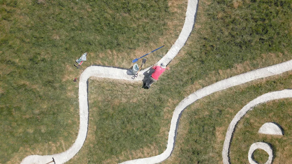 Cerne Abbas Giant Gets Major Rechalking as Wetter Weather Fades Its Chalk Outline
