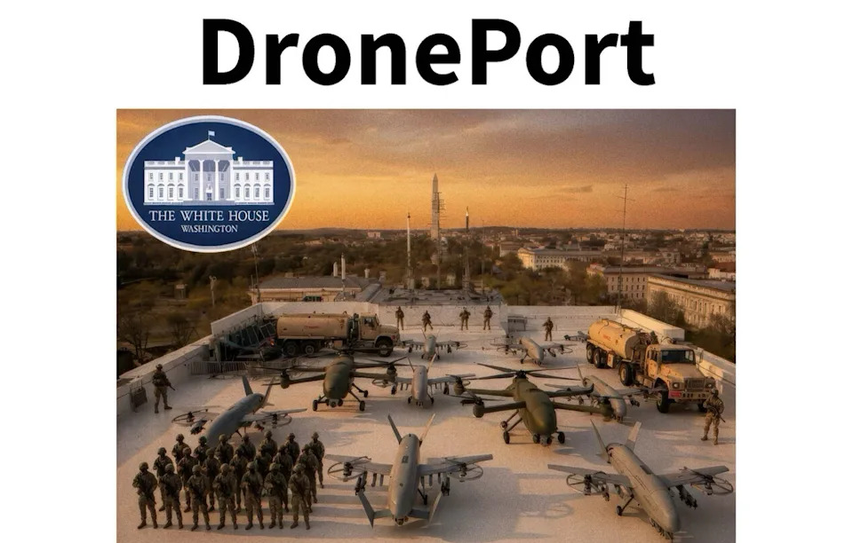Trump Shares AI Mockups of 'DronePort' On Proposed White House Ballroom, Sparking Capitol Hill Clash