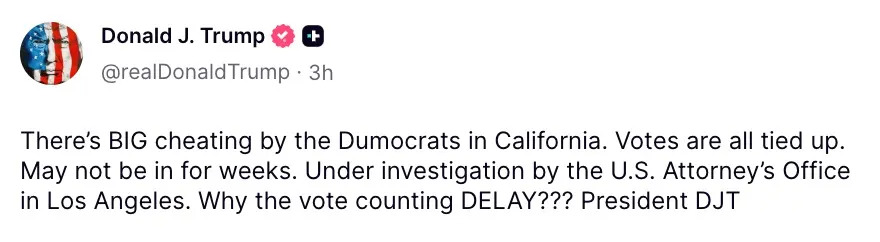 Trump Accuses Democrats Of Trying To 'Steal' California Primaries, Calls It 'Big Cheating'