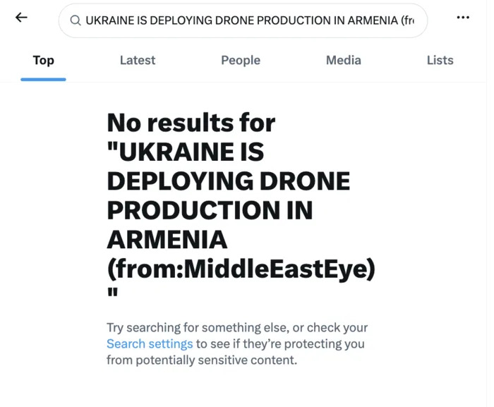 Provera činjenica: Nije tačno da je Middle East Eye objavio da je Pašinjan dozvolio Ukrajini fabrike dronova u Jermeniji