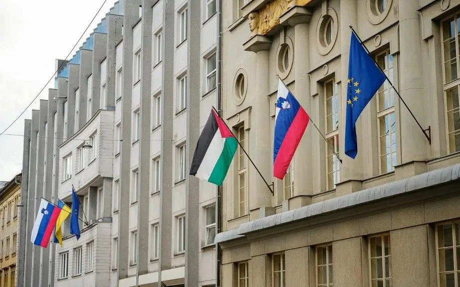 Slovenia's New PM Sparks Flag Dispute With President After Palestinian Banner Removed