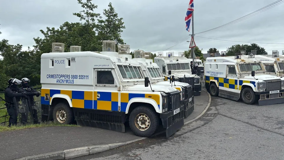 DUP Leader Defends MP After Photo Shows Her Beside Masked Men At Scarva Counter-Protest