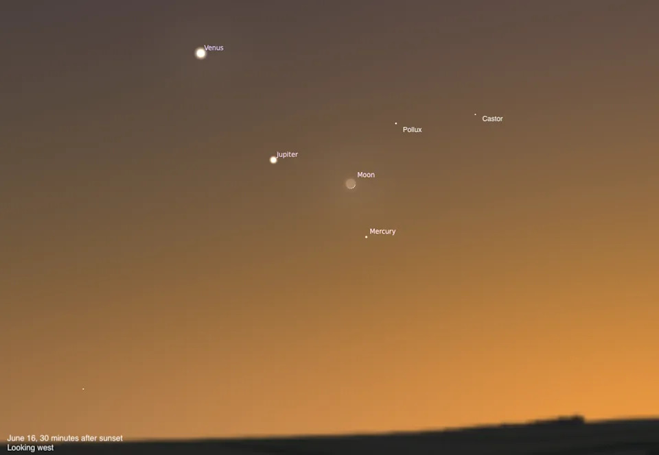 This Week's Sky: Daytime Occultation of Venus, Comet Outburst, and Midnight Asteroid Views (June 12–19)