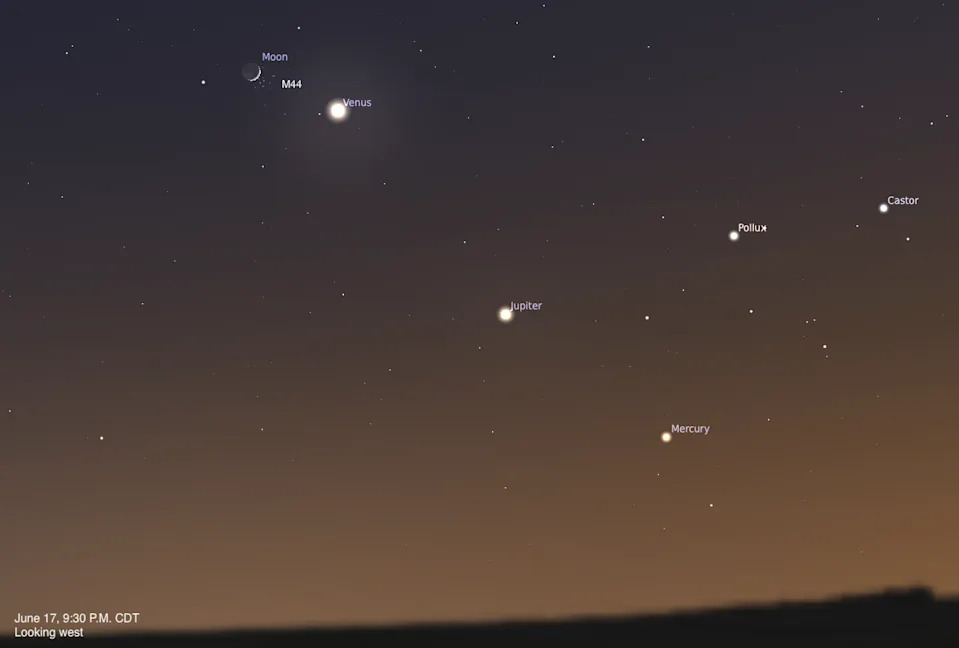 This Week's Sky: Daytime Occultation of Venus, Comet Outburst, and Midnight Asteroid Views (June 12–19)