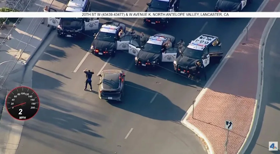 Suspect Linked to Deadly Pomona Shooting Arrested After Long CHP Chase From Castaic to Lancaster