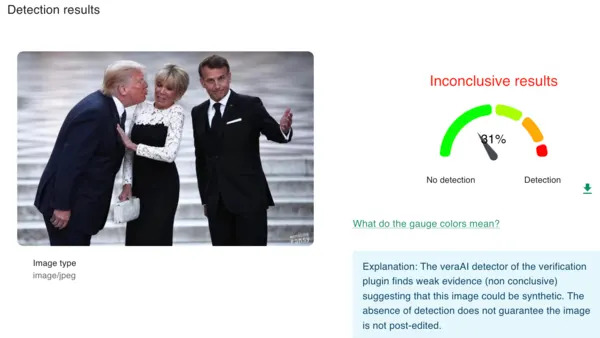 Fact Check: Viral Photo Of Brigitte Macron Pulling Away From Trump In Versailles Is Fake