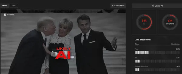 Fact Check: Viral Photo Of Brigitte Macron Pulling Away From Trump In Versailles Is Fake