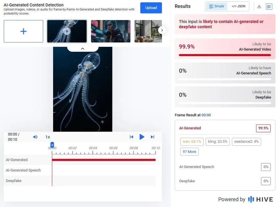 Provereno: Video „Prozirna lignja“ Je Lažan — Google Gemini Otkrio SynthID