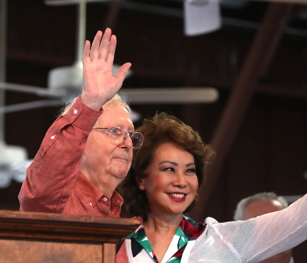 Elaine Chao Returns From China After McConnell Hospitalization, Office Pushes Back Against Online Claims
