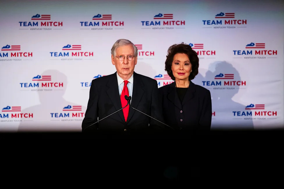 Elaine Chao Returns From China After McConnell Hospitalization, Office Pushes Back Against Online Claims