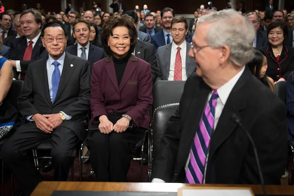 Elaine Chao Returns From China After McConnell Hospitalization, Office Pushes Back Against Online Claims