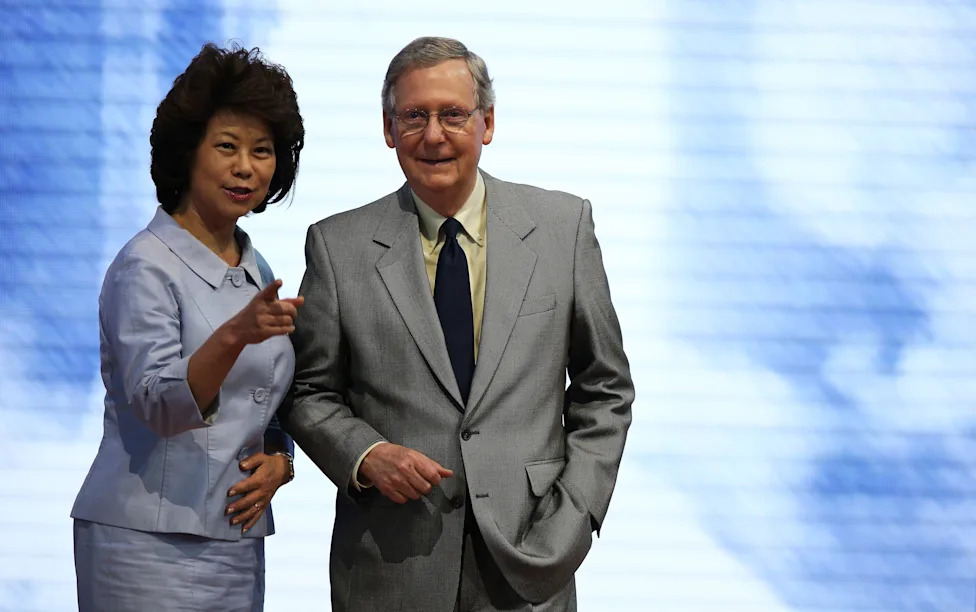 Elaine Chao Returns From China After McConnell Hospitalization, Office Pushes Back Against Online Claims