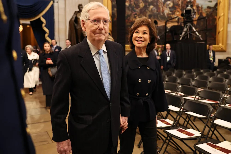 Elaine Chao Leaves Rehab In Trench Coat And Mask, Fuels Fresh Speculation About Mitch McConnell