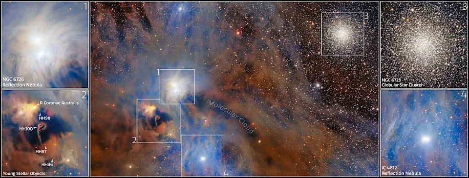 Kosmička „Zvezdana noć“: DECam snimio Corona Australis koji podseća na Van Gogha