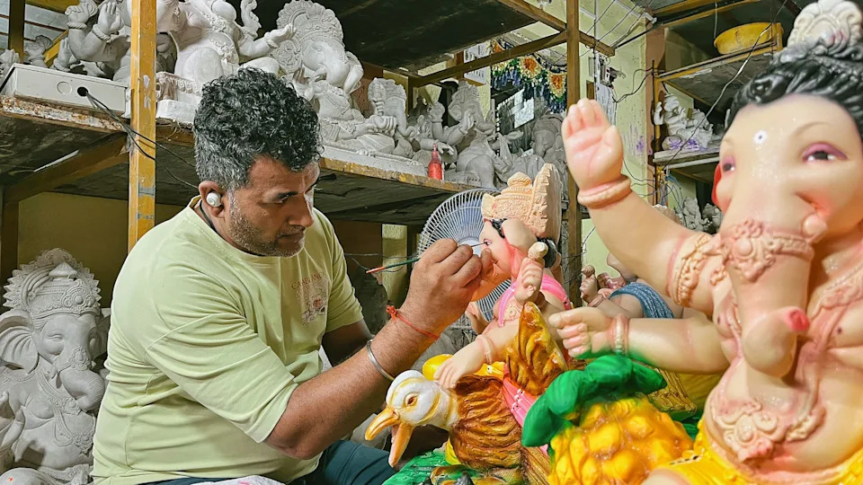 Floods Wipe Out Months of Work for Raigad’s Ganesh Idol Makers Ahead of Festival