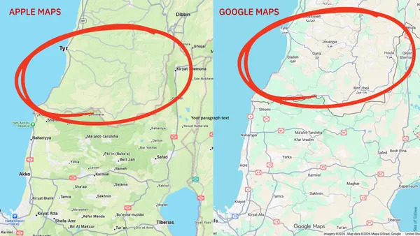 Provera činjenica: Apple Maps nije „izbrisao“ nazive naselja u južnom Libanu — šta pokazuju dokazi