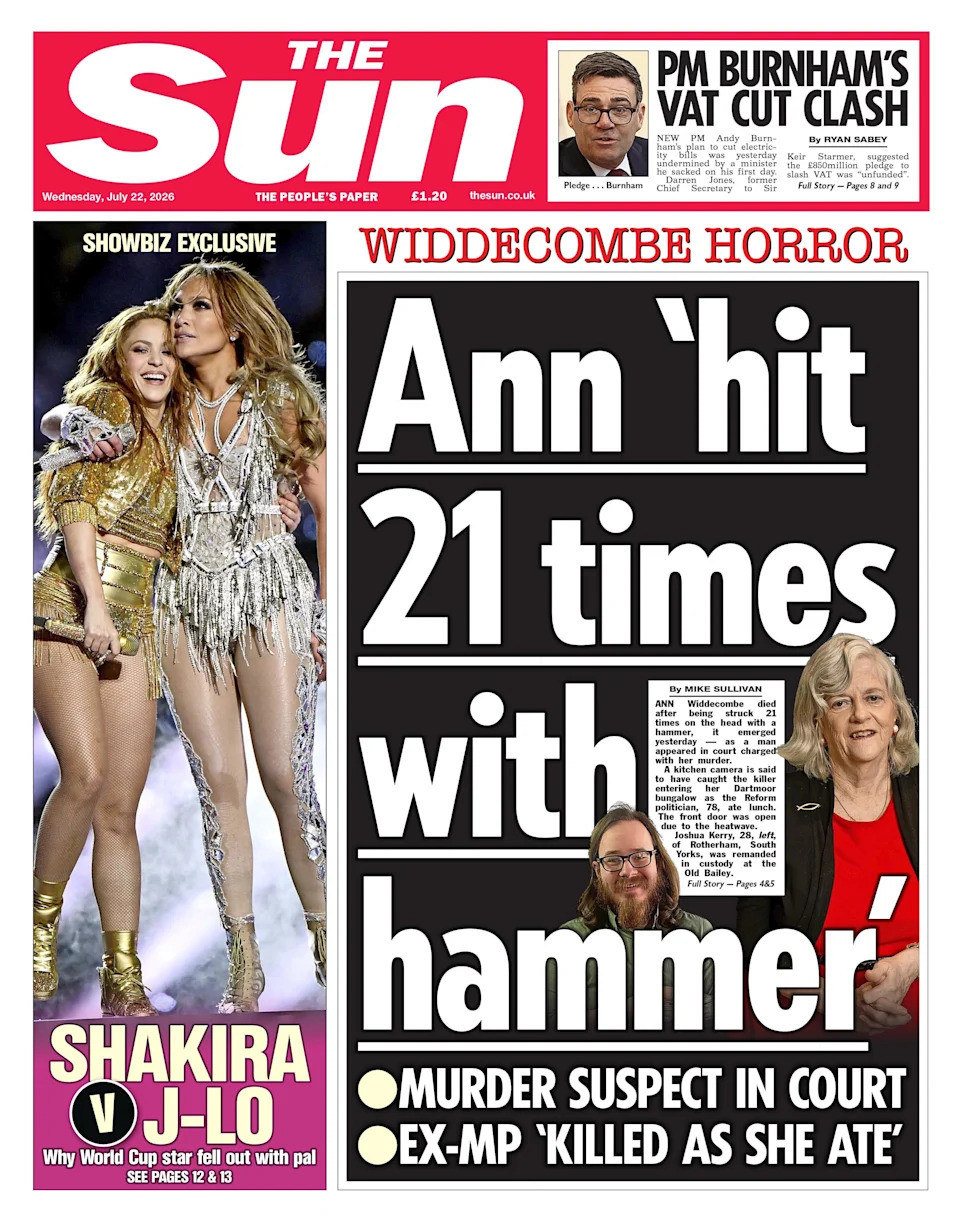 Widdecombe Murder And Burnham's Funding Test Dominate UK Front Pages