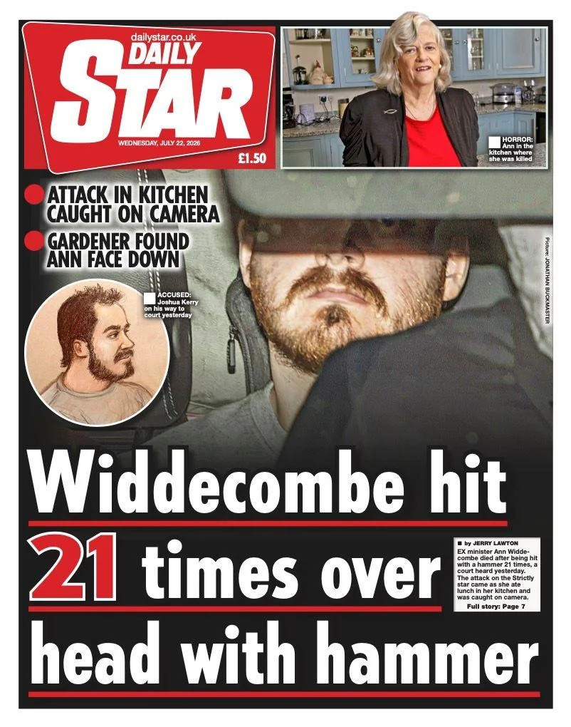 Widdecombe Murder And Burnham's Funding Test Dominate UK Front Pages