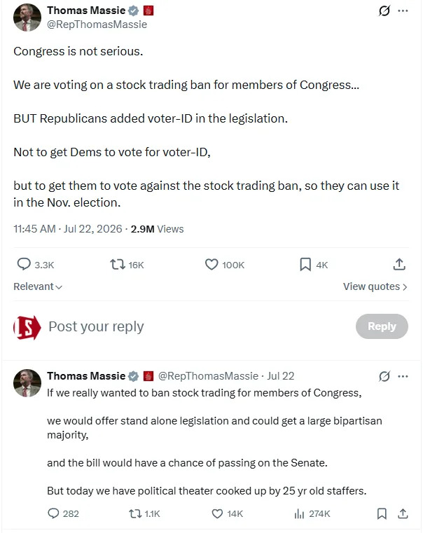 Fact Check: House Passed H.R. 7008 — Stock‑Trading Ban Was Bundled With A Federal Voter‑ID Requirement
