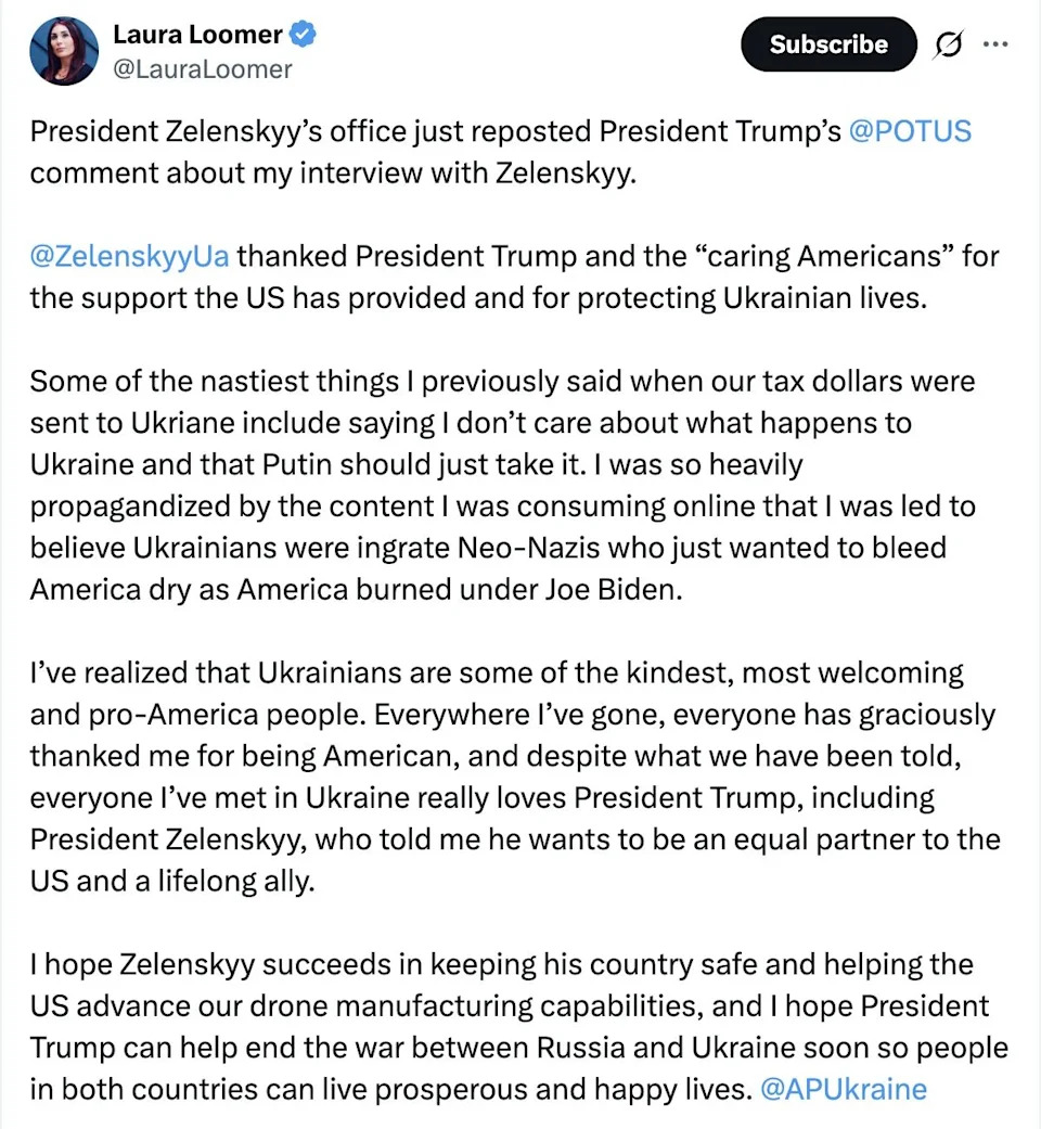 How MAGA Figures Shifted Toward Ukraine: Laura Loomer’s Visit and the Drone Tech Turning Point