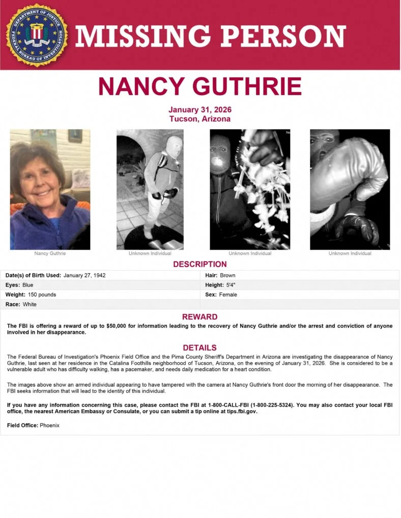 Only Three Detained? Renewed Questions After Nancy Guthrie’s Disappearance