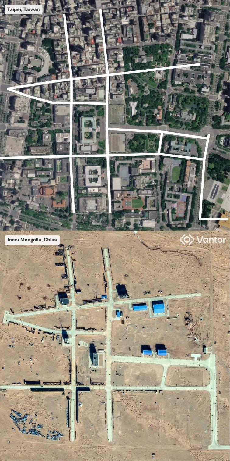 U pustinji: Kina gradi realistične replike američkih ratnih brodova, baza i tajvanskih zgrada za testiranje raketa