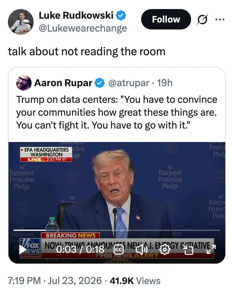 Trump's Call to Back Data Centers Goes Viral: 