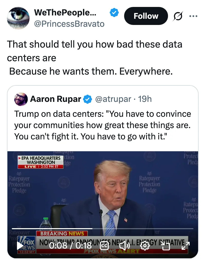 Trump's Call to Back Data Centers Goes Viral: 