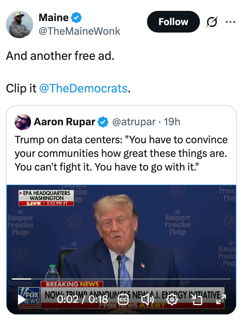 Trump's Call to Back Data Centers Goes Viral: 