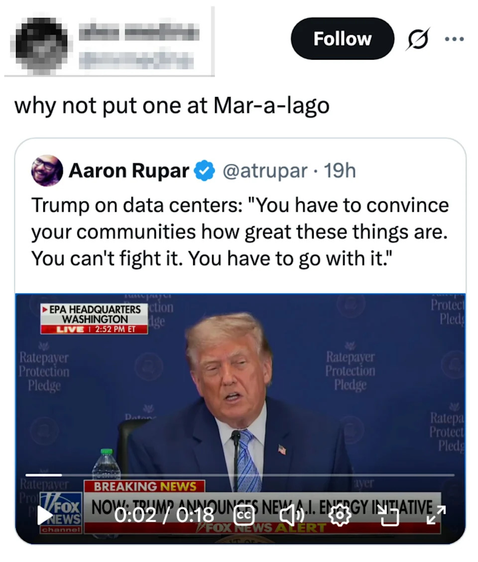 Trump's Call to Back Data Centers Goes Viral: 