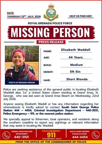 North Carolina Mom Vanishes in Grenada: Family Appeals After Camera Shows Her Swimming Then Disappearing