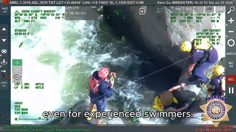 Heart-Stopping Rescue: Deputies Pull Woman From Raging Kern River Rapids