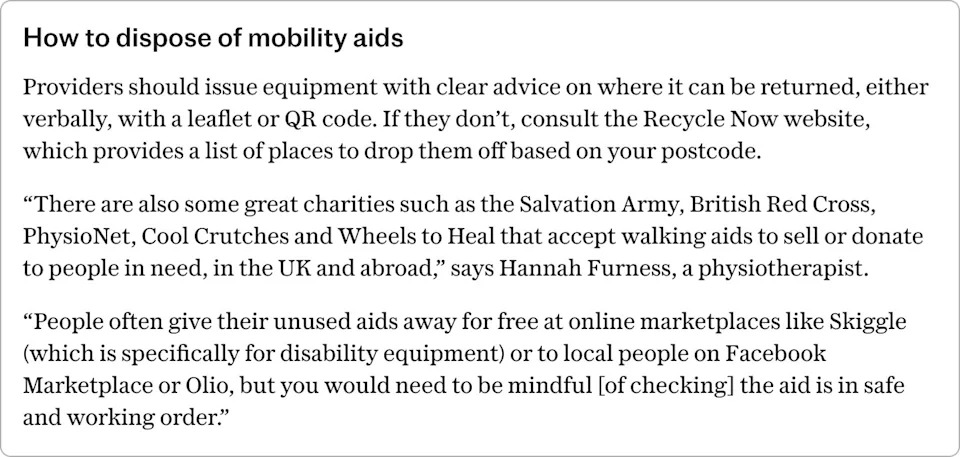 Why Millions Of NHS Crutches Are Gathering Dust — And What’s Being Wasted
