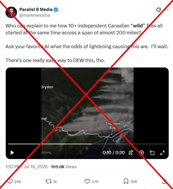 Satelitski snimci požara u Ontariju ne dokazuju namerno podmetanje