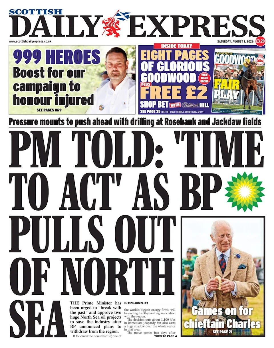 Scotland's Papers: BP Set To Exit North Sea — Family Fights To Rebury Murdered Father's Body