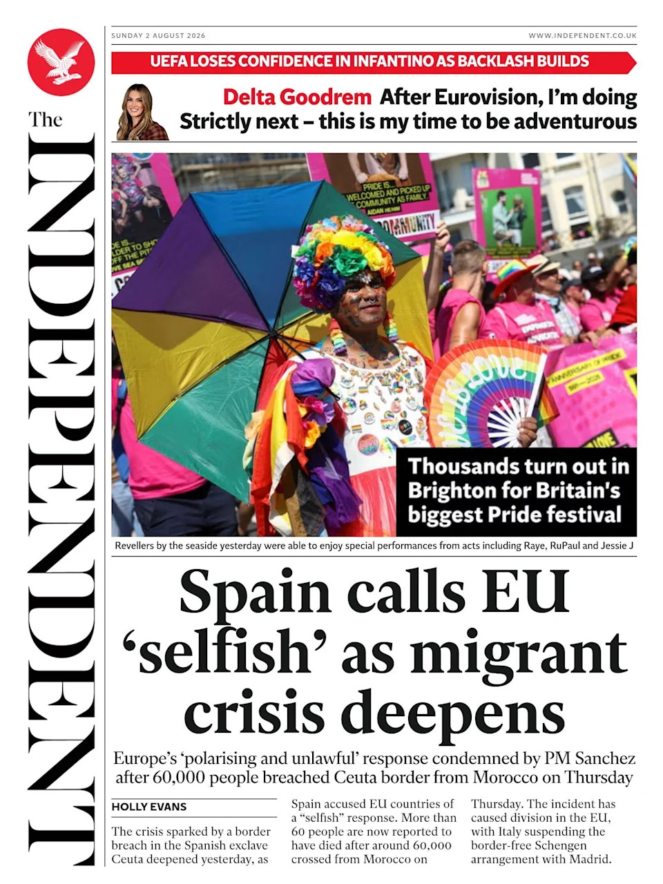 Sunday Front Pages: PM's Cost‑of‑Living Pledge, 'Tax on Death' Fears, Farage Return and Ceuta Crisis
