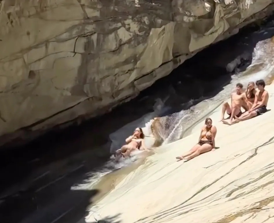 Woman Slams Into Rocks While Sliding Down Natural Waterslide At Santa Paula Punch Bowls