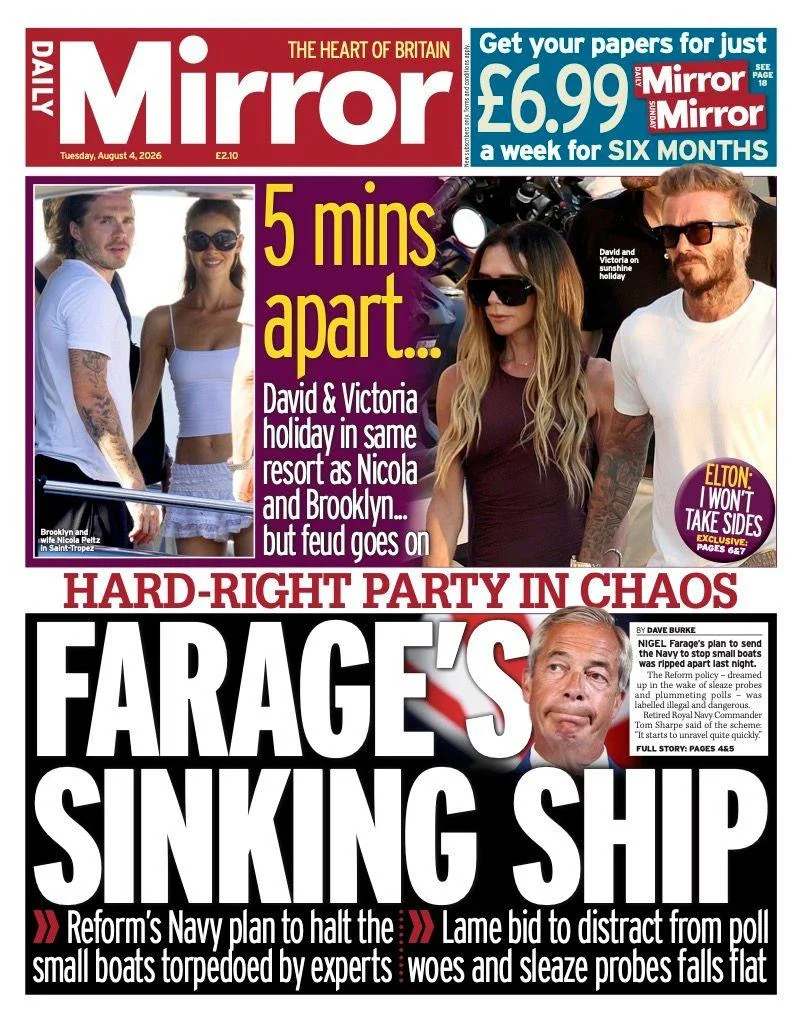 Burnham Defends Early-Release Limits Amid Safety Fears — Papers Also Flag Farage Turmoil and Record Drought