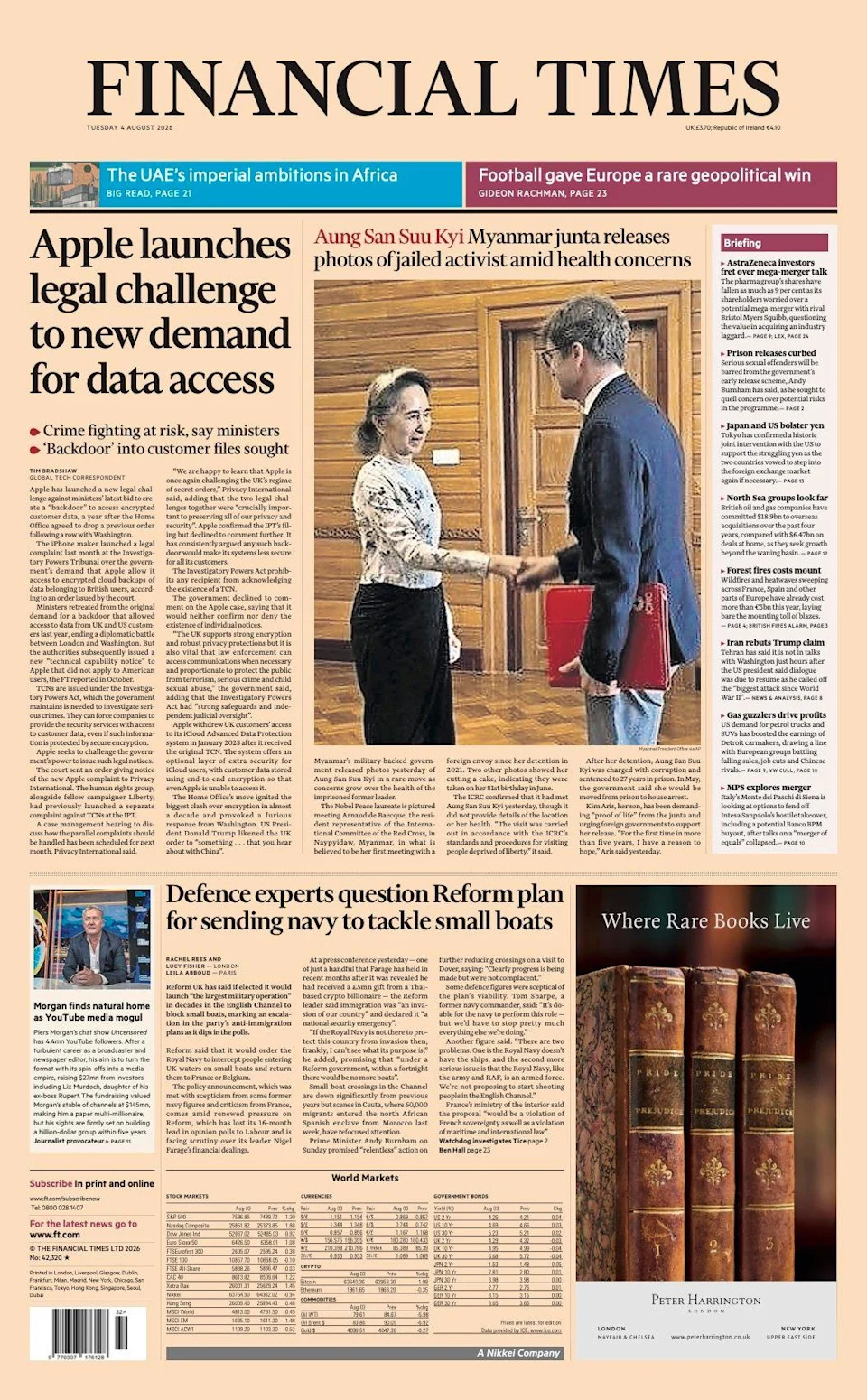 Burnham Defends Early-Release Limits Amid Safety Fears — Papers Also Flag Farage Turmoil and Record Drought