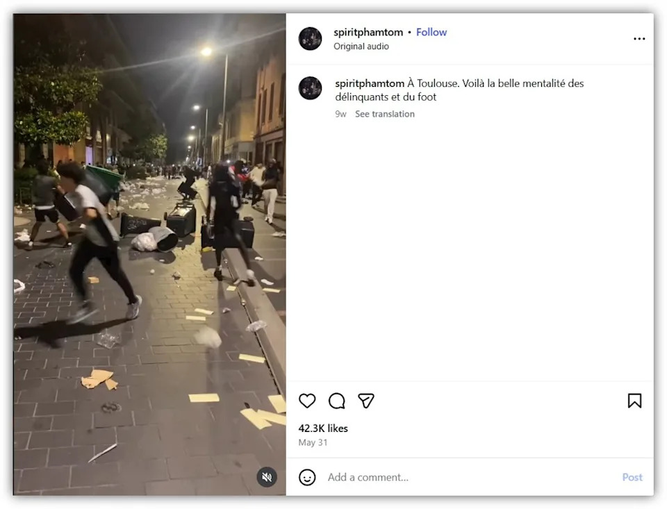 Lažni snimak: Video nereda u Tuluzu pogrešno predstavljen kao stampedo u Ceuti